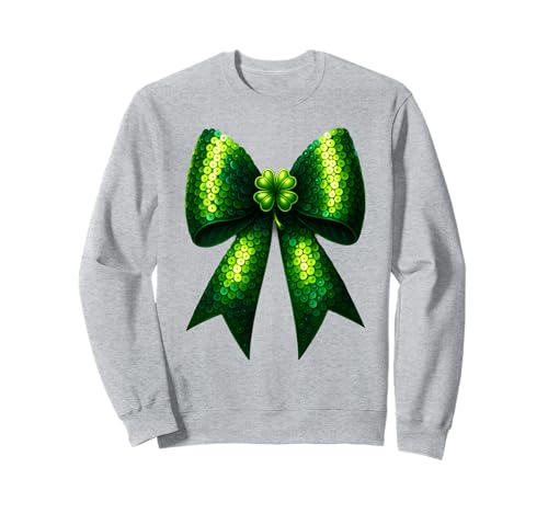 St. Patricks Day Lucky Green Shamrock Kokette Schleife Frauen Kinder Sweatshirt St. Patricks Day Lucky Green Shamrock Kokette Schleife Frauen Kinder Sweatshirt von Cute Shamrock Coquette Bow Girls Women Apparel