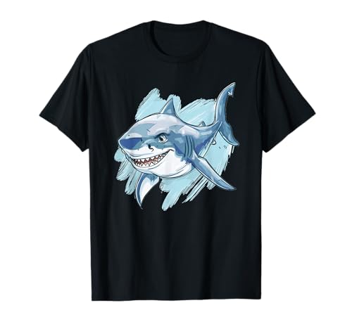 Cartoon Shark I Hai für Kinder T-Shirt Cartoon Shark I Hai für Kinder T-Shirt von Cute Shark Art I Colorful Shark