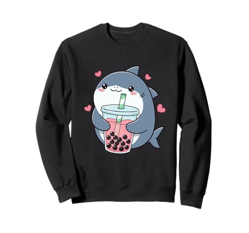 Shark Boba Bubble Tea für Kinder, Mädchen, Jungen, Damen, Sea Kawaii Shark Sweatshirt Shark Boba Bubble Tea für Kinder, Mädchen, Jungen, Damen, Sea Kawaii Shark Sweatshirt von Cute Shark Shirts For Kid Girls Boys Women