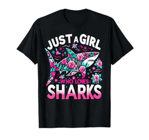 Nur ein Mädchen, das Haie liebt T-Shirt von Cute Sharks Lover