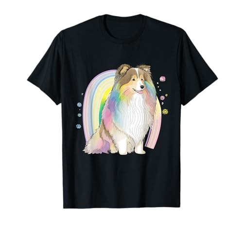 Shetland Sheepdog Sheltie Bunter Anime-Zeichentrickfilm für Kinder T-Shirt von Cute Shetland Sheepdog Dog Lover