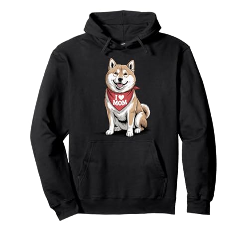 Ich Liebe Mama Shiba Inu Lover Hund Muttertag Pullover Hoodie von Cute Shiba Mom Dog Lover