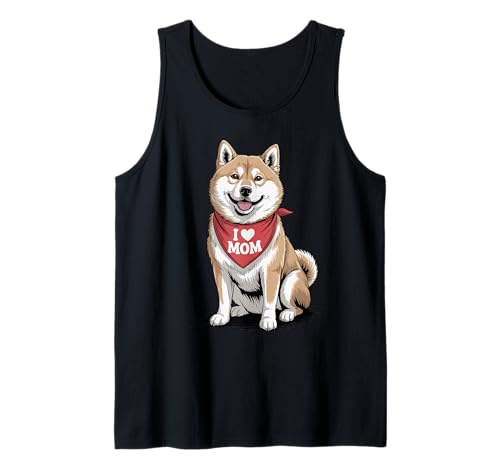 Ich Liebe Mama Shiba Inu Lover Hund Muttertag Tank Top von Cute Shiba Mom Dog Lover