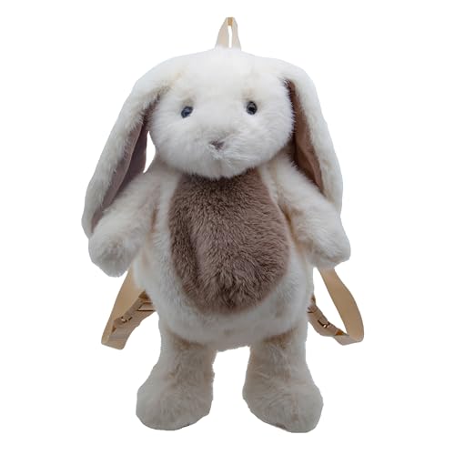 Cute Since 1999 Rucksack Kinder ab 12 Monate - Schulrucksack Kinder - kindergartenrucksack mädchen & jungen - kinderrucksack mit Reißverschluss und verstellbaren Trägern (Hase langer Stoff, 52cm) von Cute Since 1999