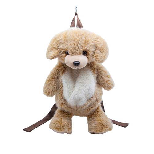Cute Since 1999 Rucksack Kinder ab 12 Monate - Schulrucksack Kinder - kindergartenrucksack mädchen & jungen - kinderrucksack mit Reißverschluss und verstellbaren Trägern (Hund langer Stoff, 52cm) von Cute Since 1999