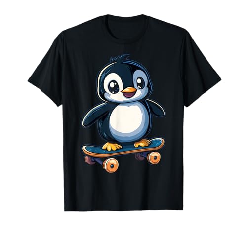 Niedlicher Skateboard-Pinguin, lustig, Tierliebhaber, Mädchen, Jungen, Kinder T-Shirt Niedlicher Skateboard-Pinguin, lustig, Tierliebhaber, Mädchen, Jungen, Kinder T-Shirt von Cute Skateboarding Animals for boys and Girls