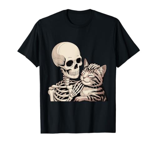 Skeleton Petting Cat Cute Halloween Men Boys T-Shirt Skeleton Petting Cat Cute Halloween Men Boys T-Shirt von Cute Skeleton Cat Petting Halloween Apparel