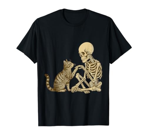 Skeleton Playing with Cat Cute Halloween Men Boys T-Shirt Skeleton Playing with Cat Cute Halloween Men Boys T-Shirt von Cute Skeleton Cat Petting Halloween Apparel