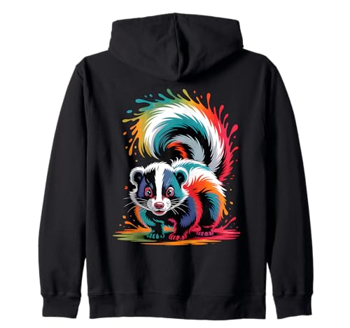 Stinktier Bunte Pop Art Stink-Liebhaber für Männer Frauen Mädchen Kinder Kapuzenjacke Stinktier Bunte Pop Art Stink-Liebhaber für Männer Frauen Mädchen Kinder Kapuzenjacke von Cute Skunk Watercolor Art Animal Designs Apparel
