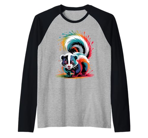 Stinktier Bunte Pop Art Stink-Liebhaber für Männer Frauen Mädchen Kinder Raglan Stinktier Bunte Pop Art Stink-Liebhaber für Männer Frauen Mädchen Kinder Raglan von Cute Skunk Watercolor Art Animal Designs Apparel