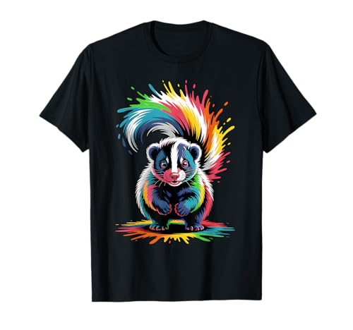 Stinktier Bunte Splash Art Stinktiere Liebhaber für Männer und Frauen T-Shirt Stinktier Bunte Splash Art Stinktiere Liebhaber für Männer und Frauen T-Shirt von Cute Skunk Watercolor Art Animal Designs Apparel