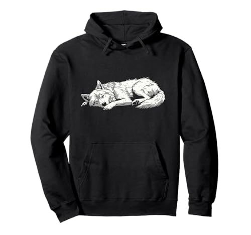 Wolf Sleeping Cute Kawaii Offizieller Schlafsack für Kinder Pullover Hoodie von Cute Sleeping Wolf - Sleep Apparel Co.