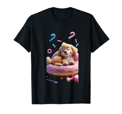Niedliches Sleepy Little Dog Lustiges Unisex-Design für Männer und Frauen T-Shirt T-Shirt von Cute Sleepy Little Dog Funny unisex Design For Tee