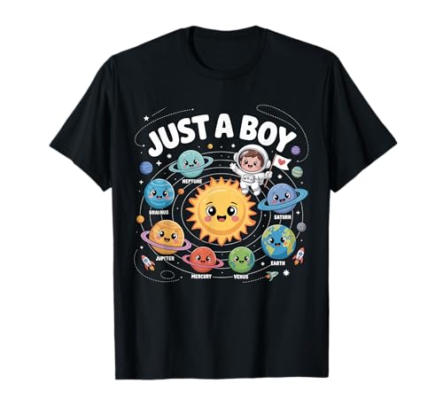 Just a Boy Who Loves Planets Space Solar Cute Astronaut T-Shirt Just a Boy Who Loves Planets Space Solar Cute Astronaut T-Shirt von Cute Space and Planets Kid Boy Outer Galaxy Solar