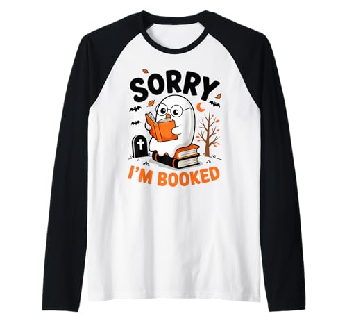 Sorry, ich Bin gebucht Lesen Nerd for Bookworms Geschenk Herren Damen Raglan Sorry, ich Bin gebucht Lesen Nerd for Bookworms Geschenk Herren Damen Raglan von Cute Spooky Halloween Ghost Book Reader Graphics
