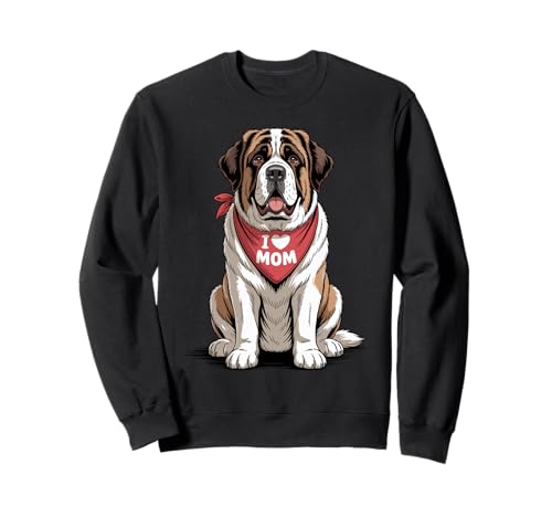 Ich Liebe Mama, Bernhardiner, Lover Dog, Muttertag Sweatshirt von Cute St. Bernard Mom Dog Lover