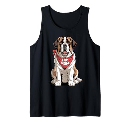 Ich Liebe Mama, Bernhardiner, Lover Dog, Muttertag Tank Top von Cute St. Bernard Mom Dog Lover