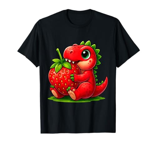 Süßer Erdbeer-Sommerfrucht-Liebhaber Dinosaurier T Rex Jungen Mädchen T-Shirt Süßer Erdbeer-Sommerfrucht-Liebhaber Dinosaurier T Rex Jungen Mädchen T-Shirt von Cute Strawberry Summer Fruit Lover Dinosaur Tee