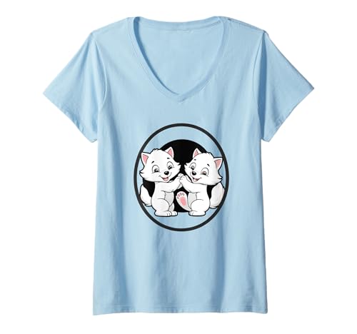 Damen Dire Wolf Pups Cuteness Overload Back To Life Weißes Fell Spaß T-Shirt mit V-Ausschnitt Damen Dire Wolf Pups Cuteness Overload Back To Life Weißes Fell Spaß T-Shirt mit V-Ausschnitt von Cute Sweet Wild Dire Wolves Return Reborn CLR