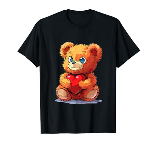 Cartoon Teddy mit Herzen I Kids Teddy T-Shirt Cartoon Teddy mit Herzen I Kids Teddy T-Shirt von Cute Teddy Art I Colorful Teddy Bear