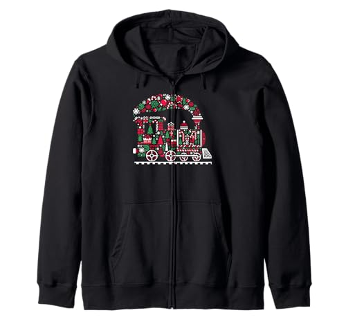 Weihnachtsbaum Süßigkeiten Zug Weihnachtsmann Weihnachten Damen Herren Kinder Kapuzenjacke Weihnachtsbaum Süßigkeiten Zug Weihnachtsmann Weihnachten Damen Herren Kinder Kapuzenjacke von Cute Train Lovers Christmas Costume For Boy Kid