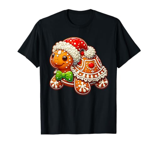 Lustiger Lebkuchenmann Schildkröte Weihnachten Damen Herren Kinder T-Shirt Lustiger Lebkuchenmann Schildkröte Weihnachten Damen Herren Kinder T-Shirt von Cute Turtle Lovers Christmas Outfits Boy Girl