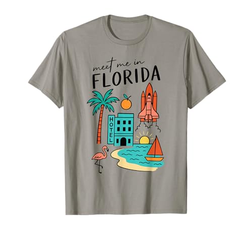 Meet me in Florida - Süßes USA Reise Retro Design für Frauen T-Shirt Meet me in Florida - Süßes USA Reise Retro Design für Frauen T-Shirt von Cute USA State Travel Outfit Women Girls