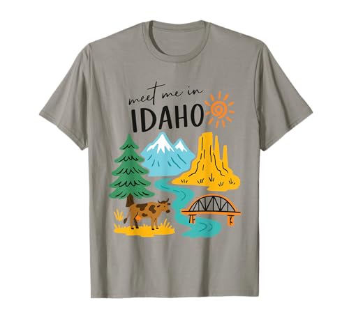 Meet me in Idaho - Süßes USA Reise Retro Design für Frauen T-Shirt Meet me in Idaho - Süßes USA Reise Retro Design für Frauen T-Shirt von Cute USA State Travel Outfit Women Girls