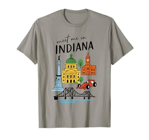 Meet me in Indiana - Süßes USA Reise Retro Design für Frauen T-Shirt Meet me in Indiana - Süßes USA Reise Retro Design für Frauen T-Shirt von Cute USA State Travel Outfit Women Girls