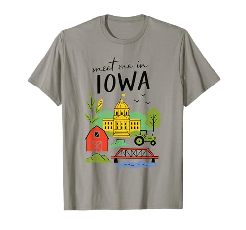 Meet me in Iowa - Süßes USA Reise Retro Design für Frauen T-Shirt Meet me in Iowa - Süßes USA Reise Retro Design für Frauen T-Shirt von Cute USA State Travel Outfit Women Girls