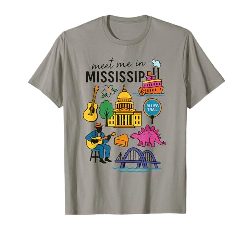 Meet me in Mississippi - Süßes USA Reise Retro Design Frauen T-Shirt Meet me in Mississippi - Süßes USA Reise Retro Design Frauen T-Shirt von Cute USA State Travel Outfit Women Girls