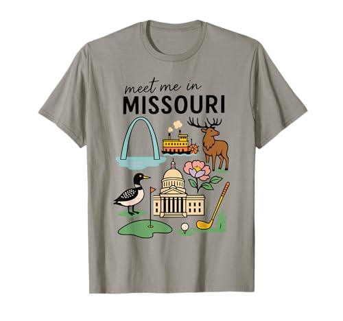 Meet me in Missouri Süßes USA Reise Retro Design für Frauen T-Shirt Meet me in Missouri Süßes USA Reise Retro Design für Frauen T-Shirt von Cute USA State Travel Outfit Women Girls
