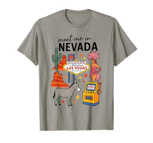 Meet me in Nevada - Süßes USA Reise Retro Design für Frauen T-Shirt Meet me in Nevada - Süßes USA Reise Retro Design für Frauen T-Shirt von Cute USA State Travel Outfit Women Girls
