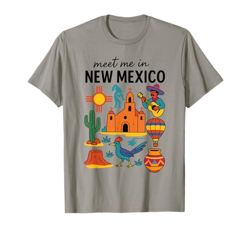 Meet me in New Mexico - Süßes USA Reise Retro Design Frauen T-Shirt Meet me in New Mexico - Süßes USA Reise Retro Design Frauen T-Shirt von Cute USA State Travel Outfit Women Girls