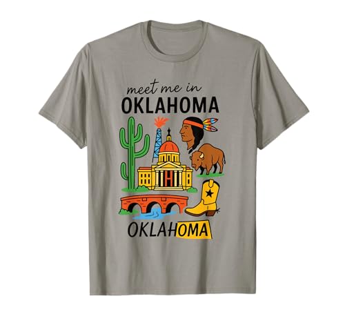 Meet me in Oklahoma - Süßes USA Reise Retro Design Frauen T-Shirt Meet me in Oklahoma - Süßes USA Reise Retro Design Frauen T-Shirt von Cute USA State Travel Outfit Women Girls