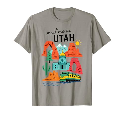 Meet me in Utah - Süßes USA Reise Retro Design für Frauen T-Shirt Meet me in Utah - Süßes USA Reise Retro Design für Frauen T-Shirt von Cute USA State Travel Outfit Women Girls