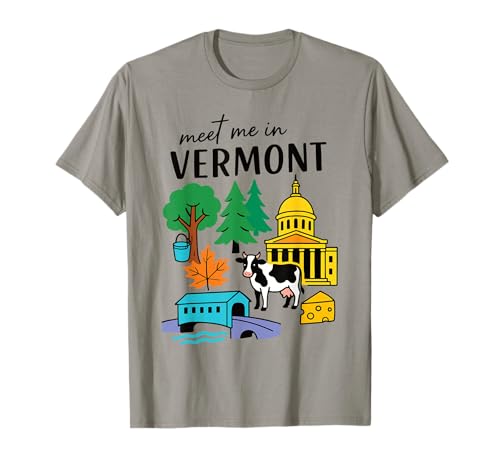 Meet me in Vermont - Süßes USA Reise Retro Design für Frauen T-Shirt Meet me in Vermont - Süßes USA Reise Retro Design für Frauen T-Shirt von Cute USA State Travel Outfit Women Girls
