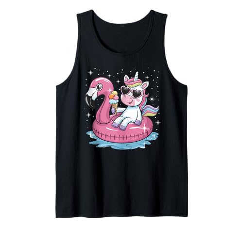 Einhorn Flamingo Float Pool Party EIS Mädchen Bday Squad Tank Top Einhorn Flamingo Float Pool Party EIS Mädchen Bday Squad Tank Top von Cute Unicorn Flamingo Float Summer Fun Women Mom