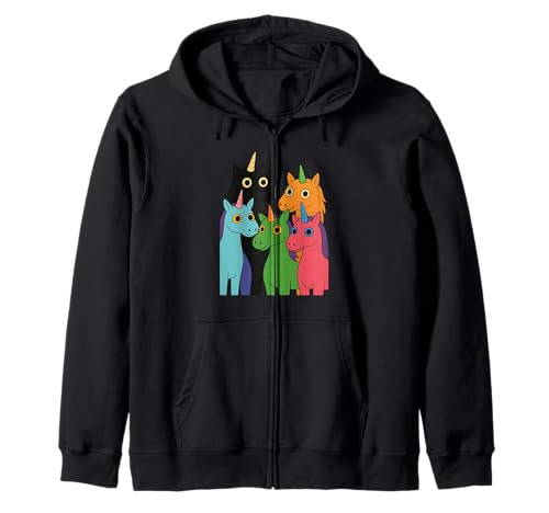 Niedliche Einhörner – Jungen Mädchen Männer Frauen Kinder Erwachsene Kapuzenjacke von Cute Unicorns Rainbow Shop