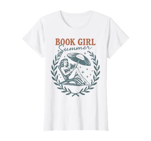Buch Mädchen Sommer Retro Strand Leser Vintage T-Shirt Buch Mädchen Sommer Retro Strand Leser Vintage T-Shirt von Cute Vintage Bookish Summer Reading Girl Shirt