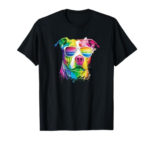 Niedlicher Vintage Retro Pit Bull Herren Damen T-Shirt von Cute Vintage Retro Pit Bull Tees