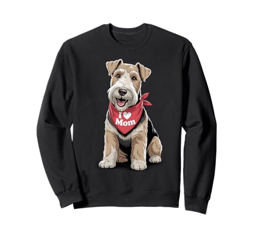 Ich Liebe Mama Welsh Terrier Lover Hund Muttertag Sweatshirt von Cute Welsh Terrier Mom Dog Lover