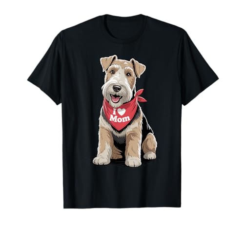 Ich Liebe Mama Welsh Terrier Lover Hund Muttertag T-Shirt von Cute Welsh Terrier Mom Dog Lover