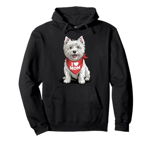Ich Liebe Mama Westie Lover Hund Muttertag Pullover Hoodie von Cute West Highland White Terrier Mom Dog Lover