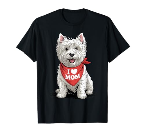 Ich Liebe Mama Westie Lover Hund Muttertag T-Shirt Ich Liebe Mama Westie Lover Hund Muttertag T-Shirt von Cute West Highland White Terrier Mom Dog Lover