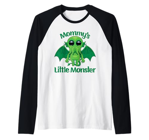 Mommy's Little Monster - Meerestier-Kuscheln für Kinder Raglan von Cute Whimsical Sea Creature Mommy’s Little Monster