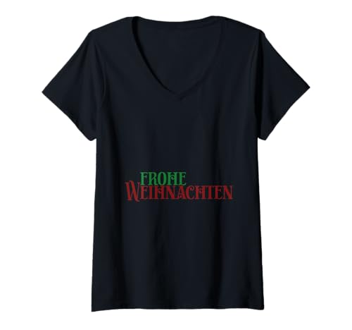 Damen Frohe Weihnachten! T-Shirt mit V-Ausschnitt Damen Frohe Weihnachten! T-Shirt mit V-Ausschnitt von Cute Winter and Christmas Designs