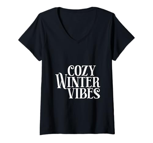 Damen Gemütliche Winterstimmung! Winter Weihnachten Schnee T-Shirt mit V-Ausschnitt Damen Gemütliche Winterstimmung! Winter Weihnachten Schnee T-Shirt mit V-Ausschnitt von Cute Winter and Christmas Designs