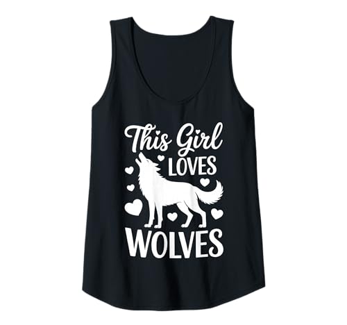 Damen Dieses Mädchen liebt Wölfe Cute Wolf Tank Top Damen Dieses Mädchen liebt Wölfe Cute Wolf Tank Top von Cute Wolves Cool Wolf Design