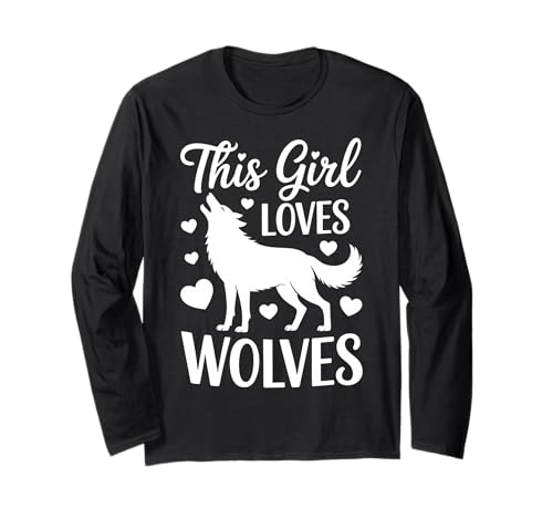 Dieses Mädchen liebt Wölfe Cute Wolf Langarmshirt Dieses Mädchen liebt Wölfe Cute Wolf Langarmshirt von Cute Wolves Cool Wolf Design